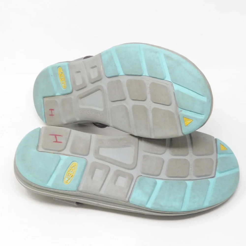 KEEN Womens Uneek Sandals Grey Blue Woven Cord 8.5